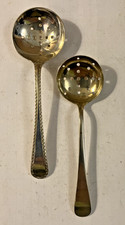 Silver Sugar Sifter Spoons x 2