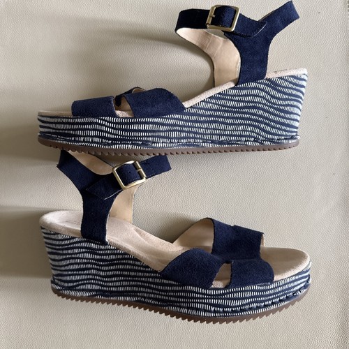 Clarks alika eden - navy, suede