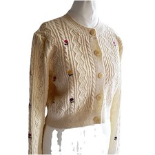 Zara Knit Cream Cardigan with