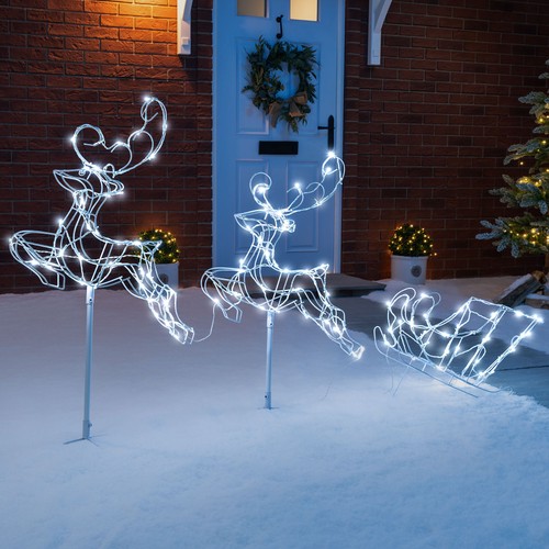 Reindeer sleigh light - reindeer,