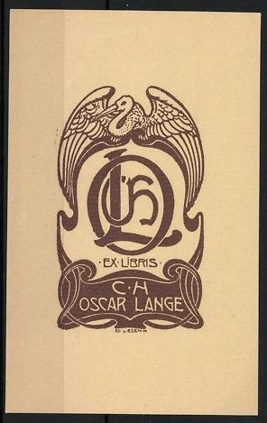 Exlibris oscar lange - exlibris,