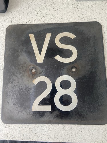 Vintage railway enamel signal - vintage,