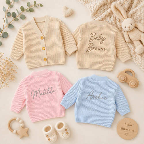 Baby knitted cardigan - baby,