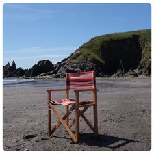 Wooden Director's Chair Folding Chair For Beach Picnic Garden Patio - Butterfly