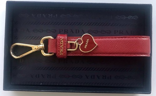 Prada saffiano keychain - keychain, heart