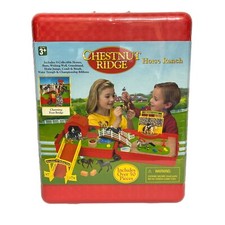 New Vintage Chestnut Ridge Horse Ranch Rolling Suitcase Over 50 Pieces Toys R Us