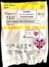 Cardinal Health TED Anti-embolism Stockings DVT Socks KNEE LENGTH Sm Reg A 7071