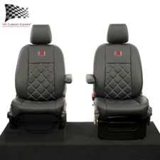 Ford Transit Custom Embroidery Leatherette Front Seat Covers (2013-2023)