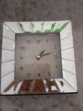 CLOCK GLASS PANELLED MIRROR