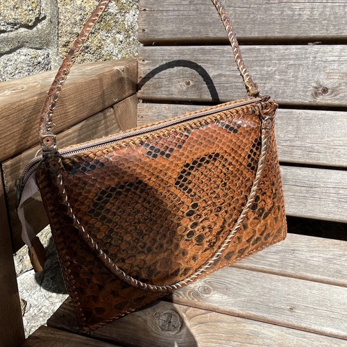 Vintage leather snakeskin - leather,