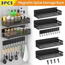 Magnetic Spice Rack for Refrigerator 2/3 Pack Magnetic Shelf for Kitchen Storage