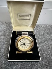 Dalvey Scotland Travel Clock with Leather Case and Box