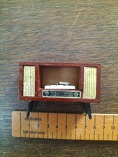 Vintage Dolls House Bartons Wooden Retro Radiogram Splayed Legs 1/16th Scale VGC