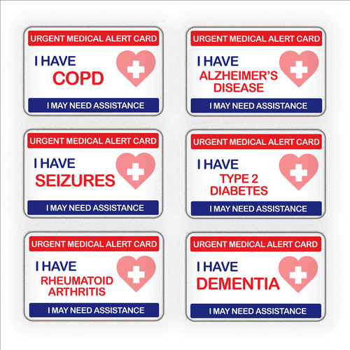 Urgent medical alert card - alert,