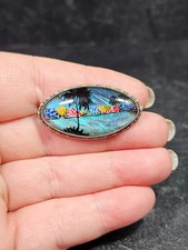Vintage 1930s Beautiful Butterfly wing scene brooch
