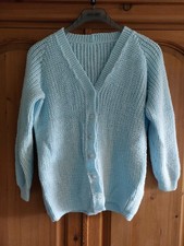 Handmade Knitted Cardigan Blue