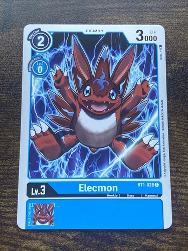 Elecmon bt1 028 digimon tcg - digimon,