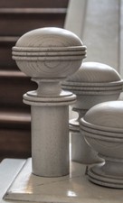 UNPAINTED SLIGHT SECONDS French Ashley EVE Curtain Pole FINIAL (ref: Laura) END