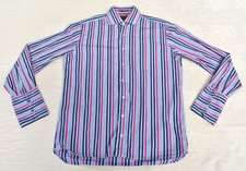 Sartorial Timothy Everest M&S Mens Shirt 15.5 Collar Striped Dress Double Cuff