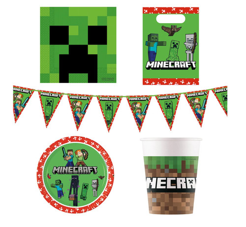 Minecraft party tableware - minecraft,