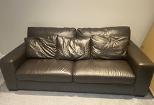 NEXT Leather 3 Seater Sofa - Chocolate Brown RRP £1500 FLASH SALE PRICE