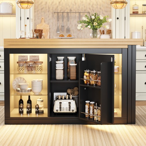 Extendable sideboard with led - sideboard,