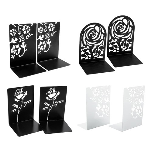 2pcs hollowed floral - hollowed, bookends