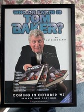 Signed And Framed Promotional Poster For Tom Bakers Autobiography
