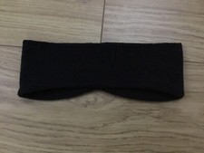 ADULTS BLACK RETRO EAR DROPPED SKI SNOWBOARDING HEADBAND