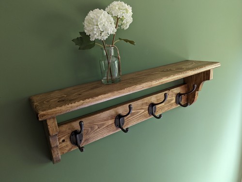 Hand made coat rack and - hand,