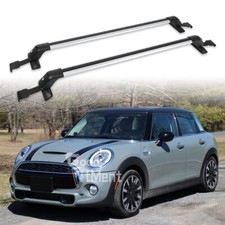 For Mini Cooper S Lockable Bare Roof Rack Crossbars Anti Theft Cargo Carriers