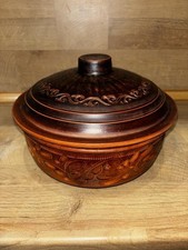 Handmade ceramic brown cooking