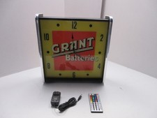 Grant Batteries LED light up Advertising wall clock Brand New