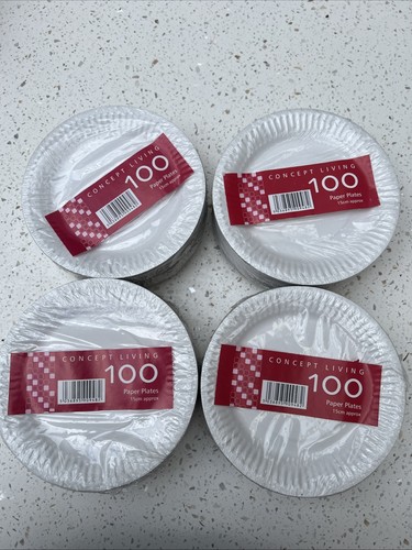 400 paper plates - paper, 15cm