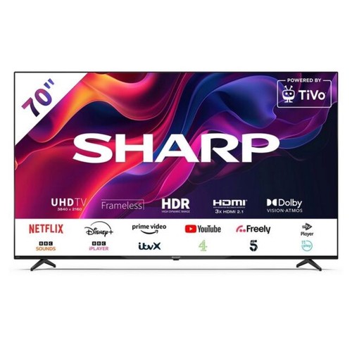 Sharp 4k uhd frameless - sharp,