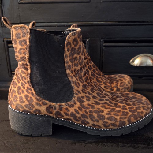 Faux leopard print chelsea - leopard,