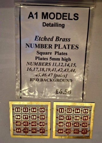 A1models etched brass number - brass,