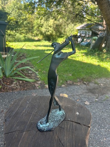 Bronze golfer statue - golfer,
