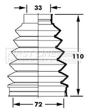 FIRST LINE Rear Inner CV Boot