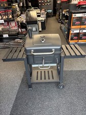 ? Heavy-Duty Charcoal BBQ Grill with Adjustable Charcoal Tray & Side Shelves ?