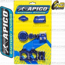 Apico Bling Pack Blue Blocks Caps Plugs Clamp Cover For Yamaha YZ 250F 2009-2013