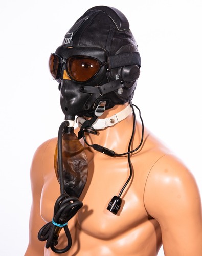 Vintage fighter pilot helmet
