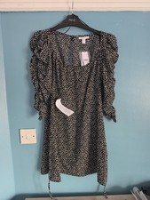 Top shop dress black - and, white