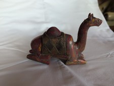 Handmade Wooden Camel Ornament Decorative Figure Statue