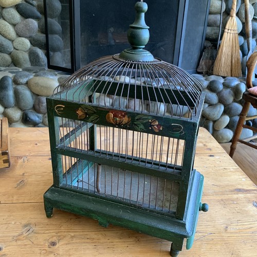 Vintage hand painted wooden - hand,