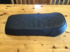 Scomadi TL125 seat retrimmed with new all black cover
