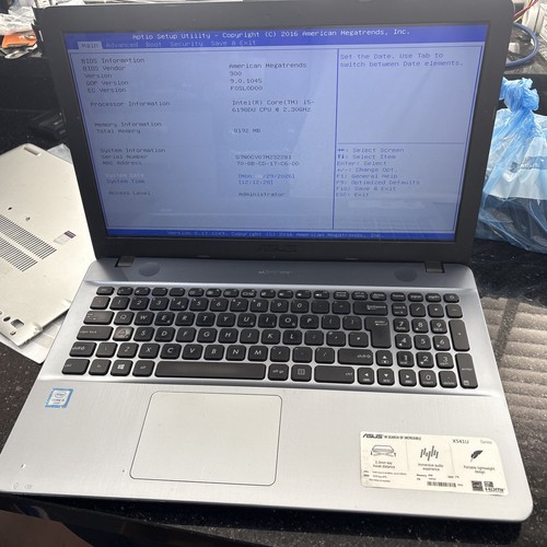 Asus x541u 6198du - i5-6198du,, 8gb