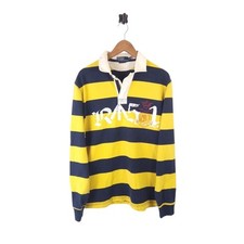 Mens VTG Ralph Lauren 1/4 Zip Rugby Shirt Medium 