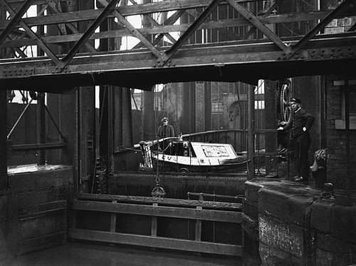Two workers anderton boat lift - anderton,