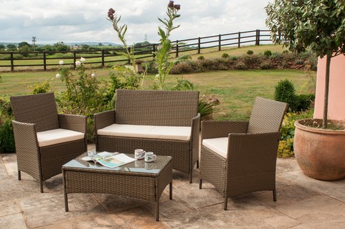 Rattan garden furniture set - rattan,